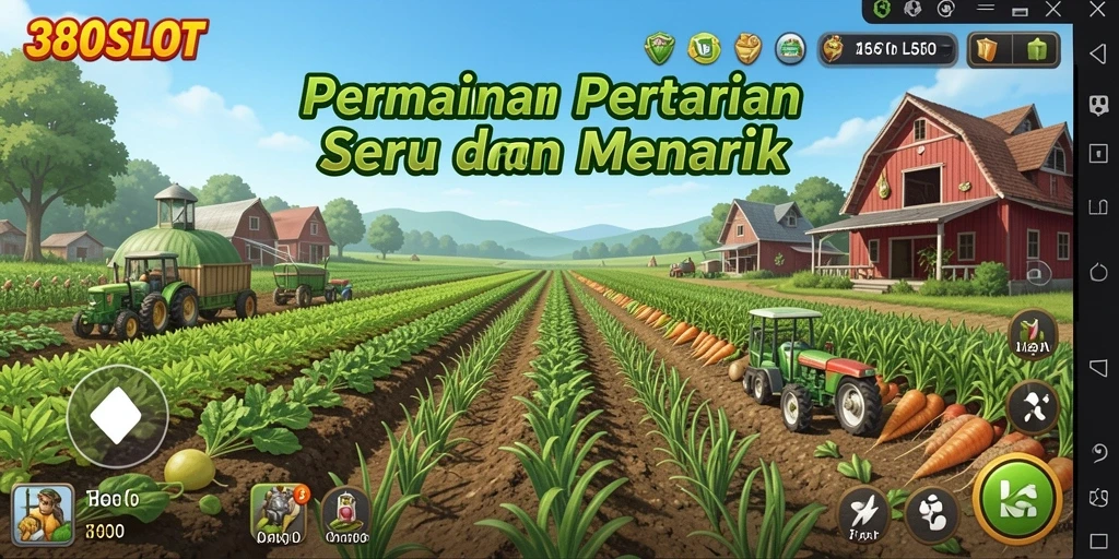 Tampilan gameplay 380SLOT yang menarik dengan suasana pertanian.