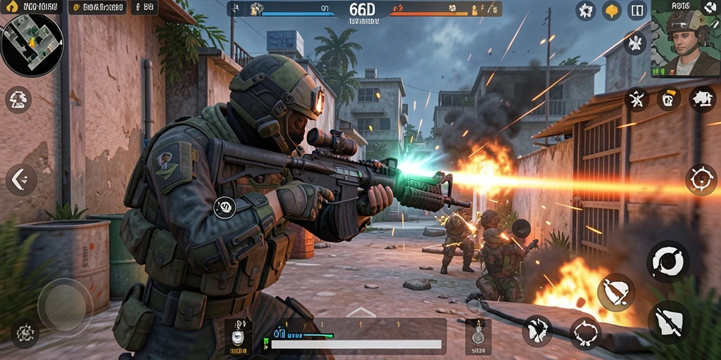 Tampilan aksi gameplay mendebarkan dalam 66D.