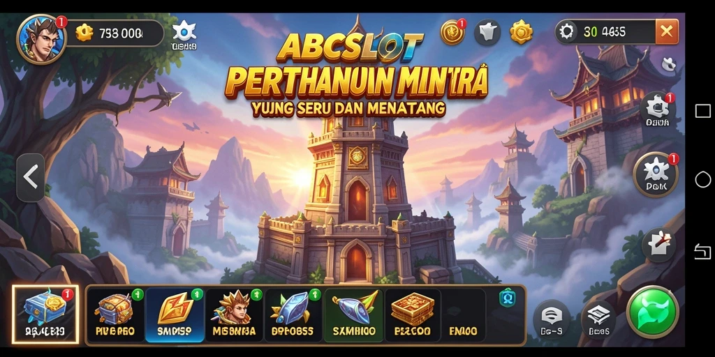 Gameplay seru Tower Defense di ABCSLOT dengan berbagai menara dan musuh.