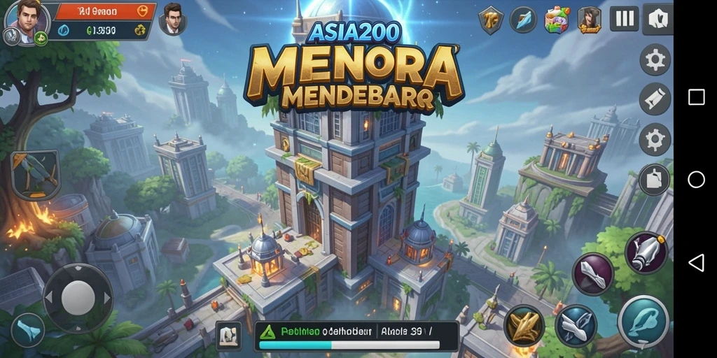Tangkapan layar dari gameplay menara pertahanan yang menegangkan.