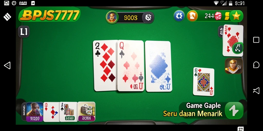 Screenshot utama BPJS777 menampilkan momen seru permainan Gaple.