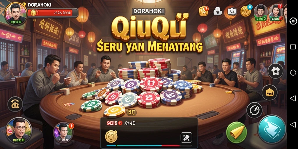 Tampilan gameplay QiuQiu yang seru dan penuh strategi.