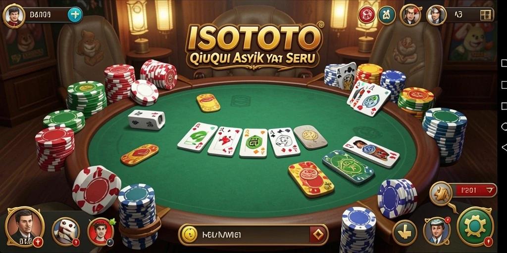 Tangkapan layar utama ISOTOTO menampilkan intensitas permainan QiuQiu.