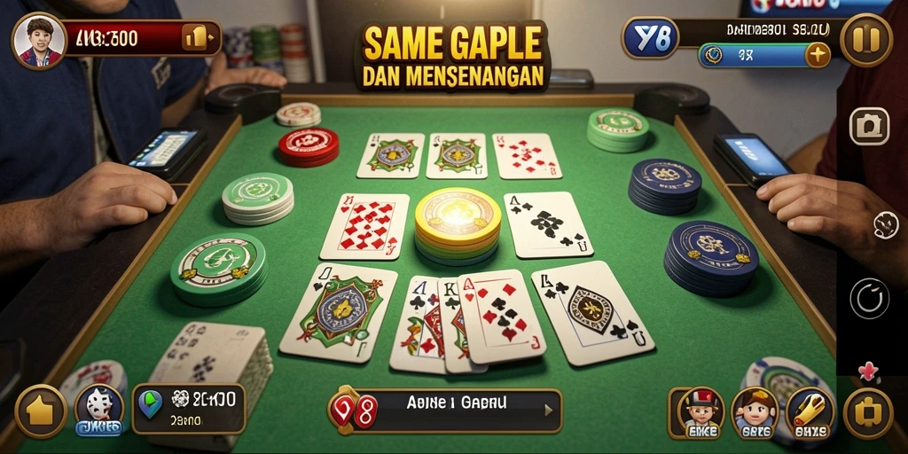 Tampilan menarik dari gameplay Gaple JKT8.