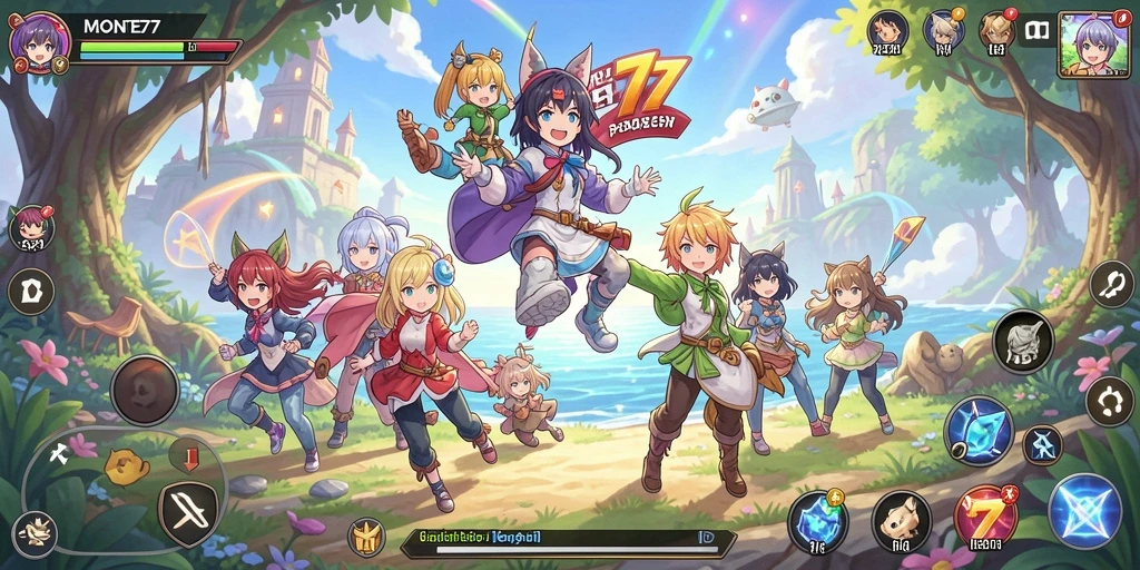 Tampilan gameplay seru dan penuh aksi dari MONTE77.