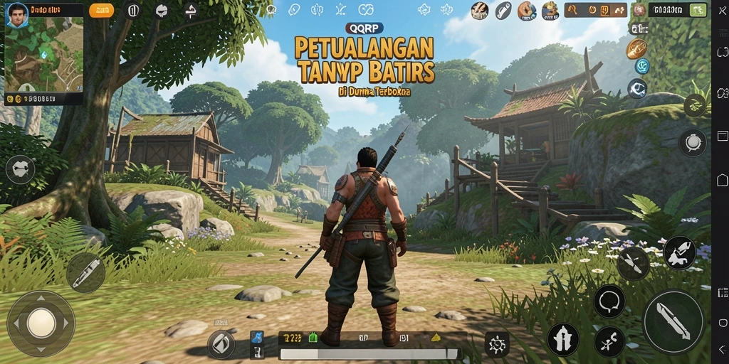 Tangkapan layar gameplay QQRP menampilkan dunia terbuka yang luas dan imersif.