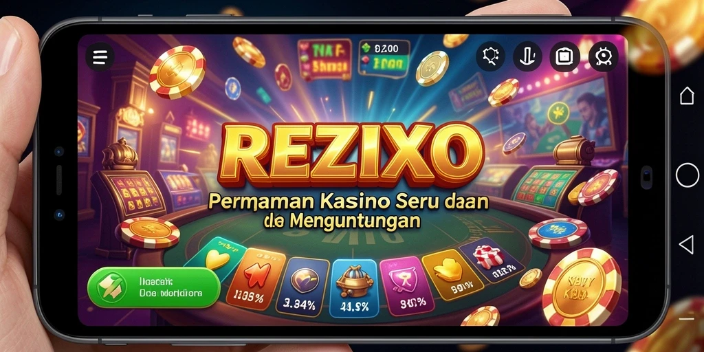 Tampilan gameplay seru di REZIXO dengan berbagai permainan kasino menarik.
