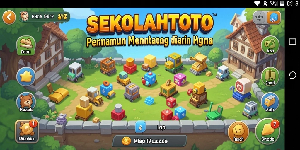 Tampilan gameplay SEKOLAHTOTO yang menarik dan menantang.