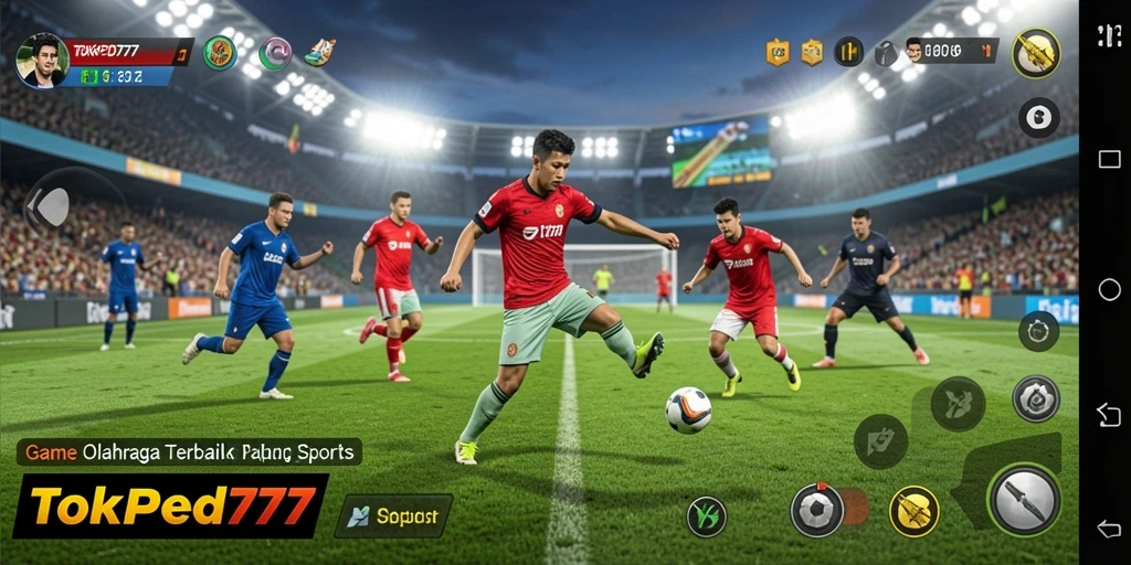 Screenshot utama TOKPED777 menampilkan aksi seru dalam permainan olahraga.