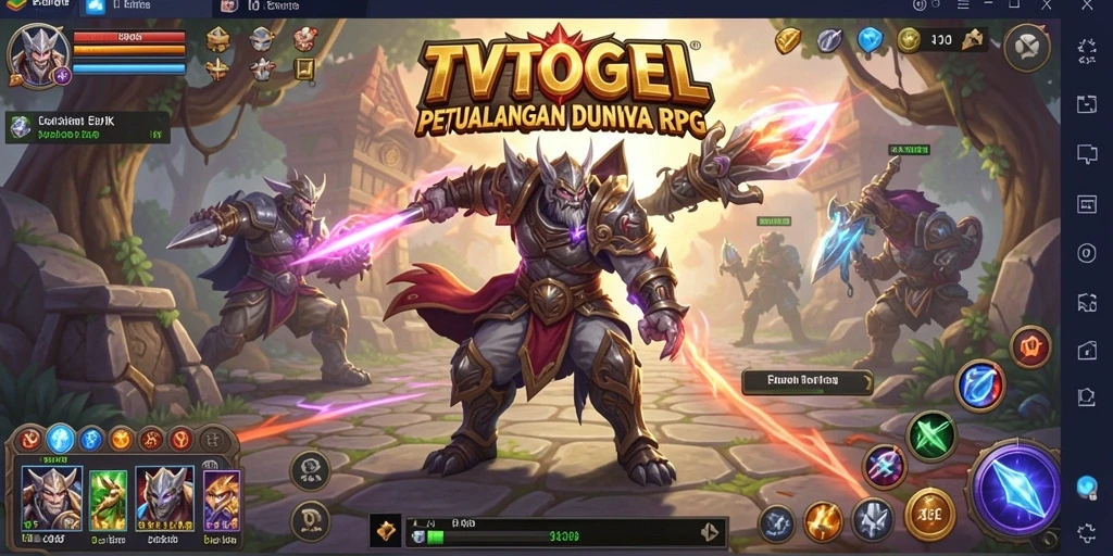 Tangkapan layar <strong>TVTOGEL</strong> menampilkan pertarungan seru dalam dunia RPG.